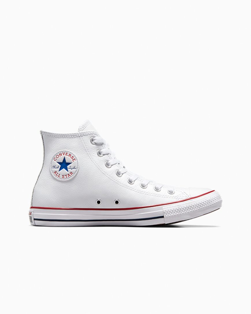 Tenisky Vysoke Converse Chuck Taylor All Star Kozene Panske Biele | SK WND5G8